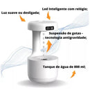 Difusor de Ar Ultrassônico - Anti Gravidade Gotas D'água - Com Relógio Digital Led