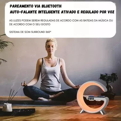 Luminária G Speaker - Caixa de Som & Carregador Por Indução