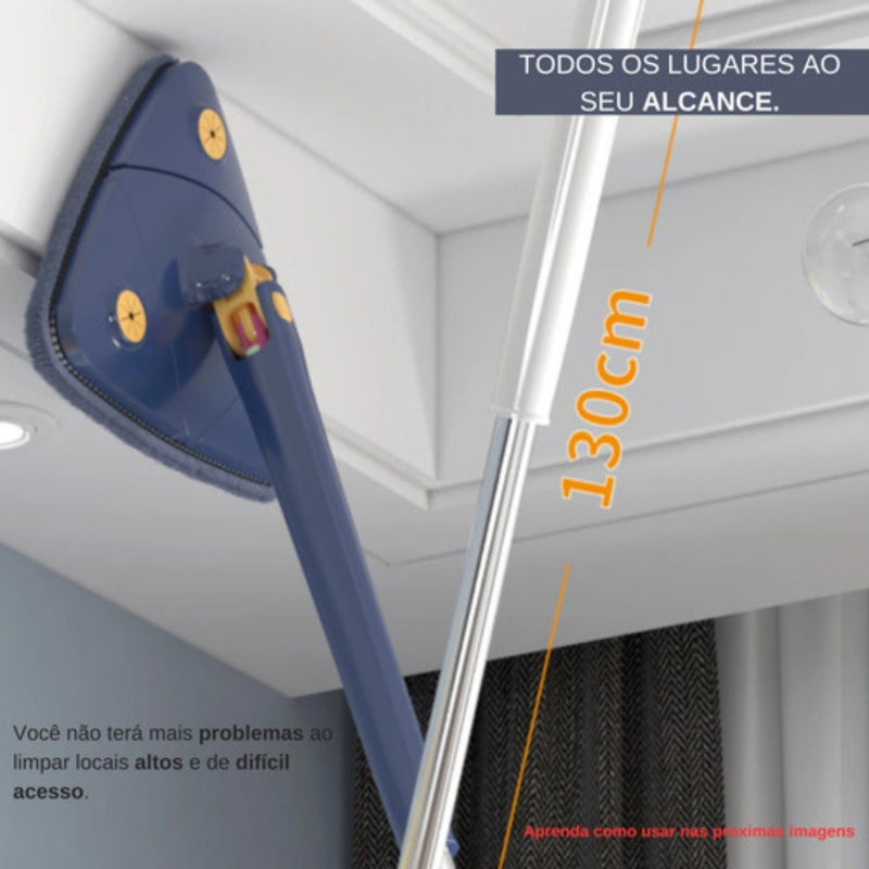 Esfregão Mop - Rodo Triangular Giratório 360º