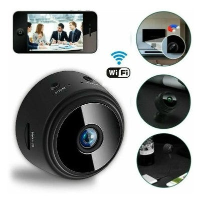 Mini Câmera Espiã A9 Com Wi-fi & Full Hd - Com Suporte de Parede